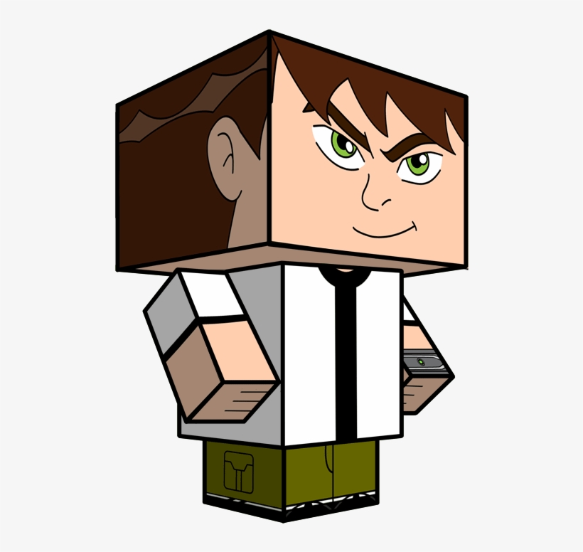 Ben 10 Cubee By Sheeeva - Papercraft Plantillas De Ben 10, transparent png