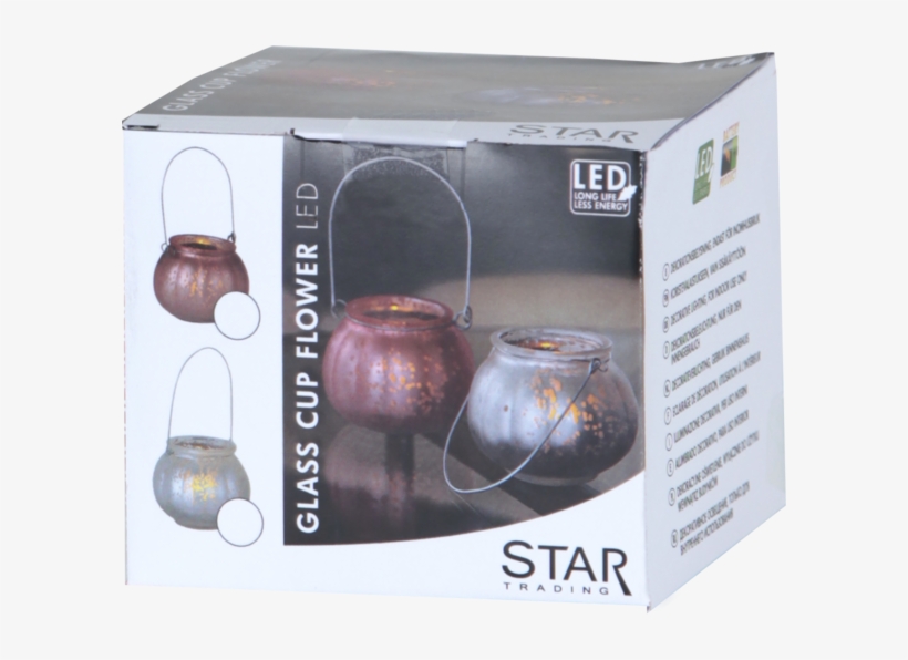Lantern Jara - Violet Glass Lantern Ruby W. Led, transparent png