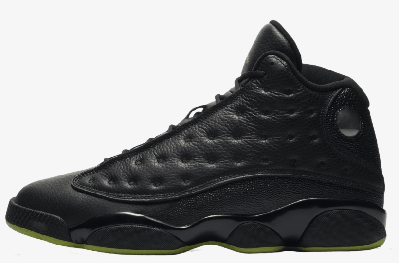 Nike Air Jordan 13 Retro Black / Altitude Green - Jordan Retro 50, transparent png