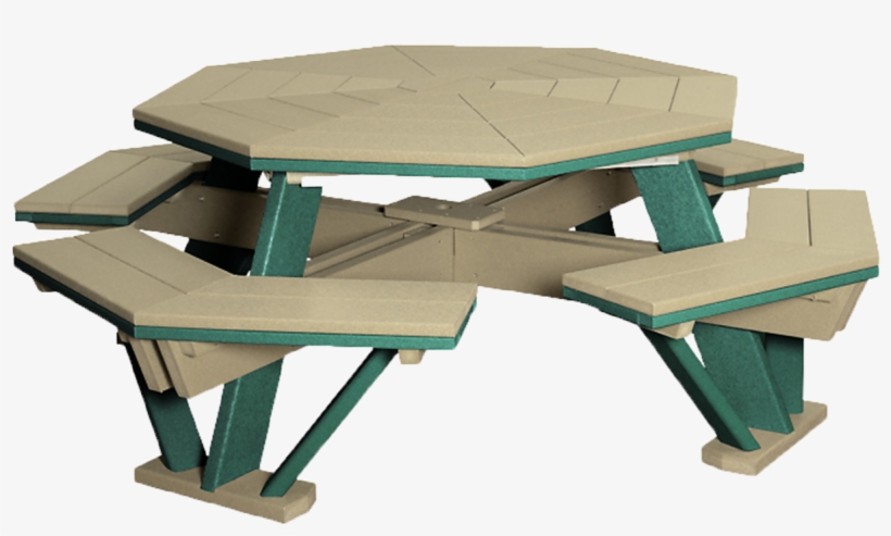 View The Full Image Poly 5' Octagonal Picnic Table - Trex Picnic Tables, transparent png