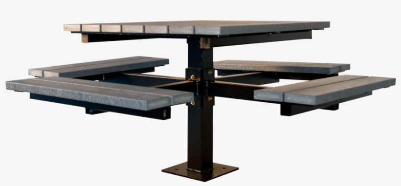 Single Ped Picnic Table - Picnic Table, transparent png
