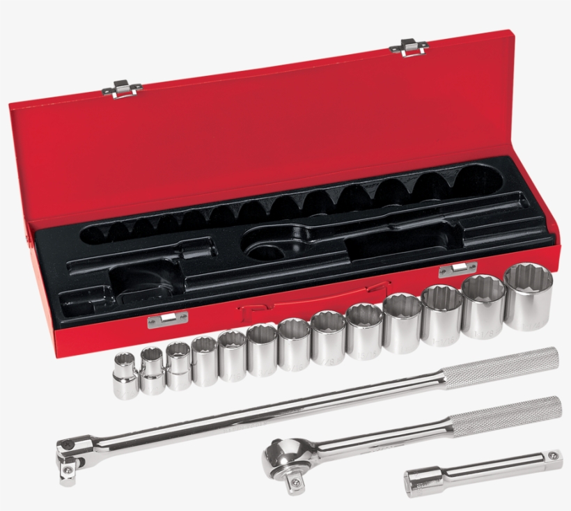 Png 65512 - Klein Tools - 1/2" Drive Socket Wrench Set, 16 Pc, transparent png