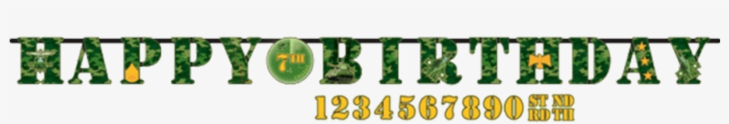 Camouflage "happy Birthday" Banner - Camouflage Banner Letter Add An Age Happy Birthday, transparent png