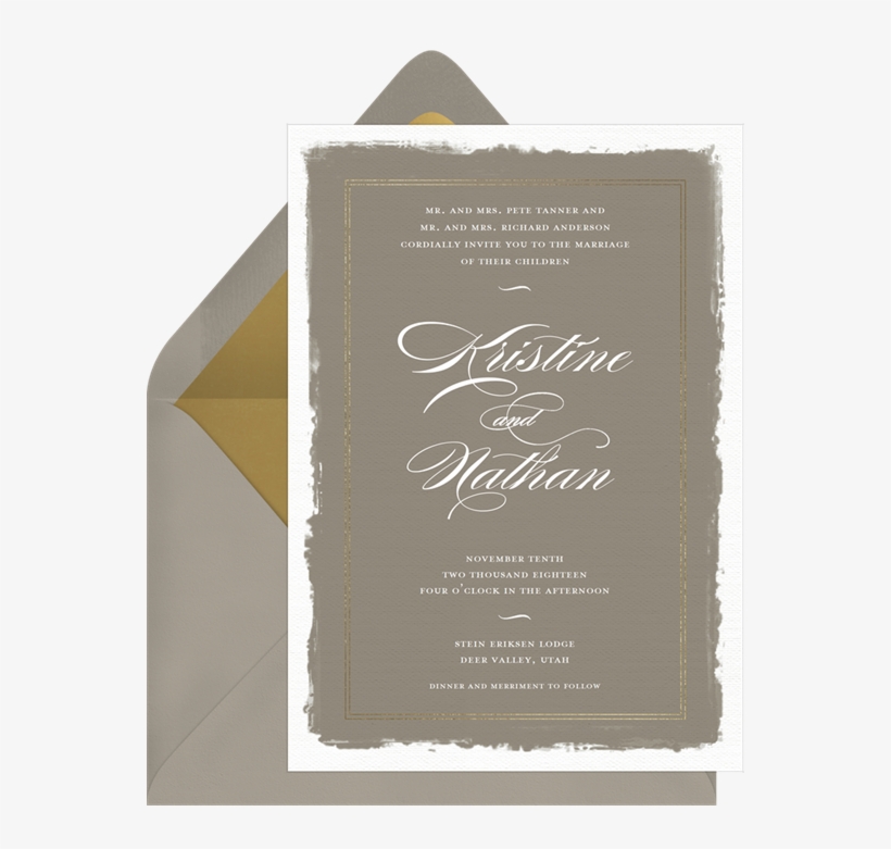 Deer Wedding Invitations, transparent png