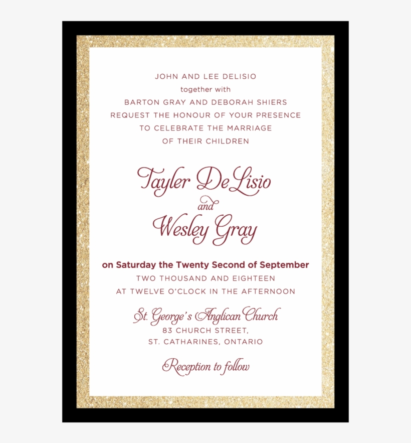 Wedding12627 - American Wedding Card Samples, transparent png