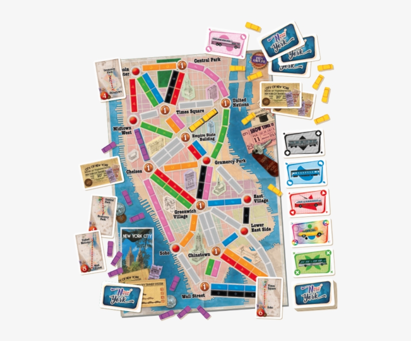 New York - Ticket To Ride New York Board, transparent png