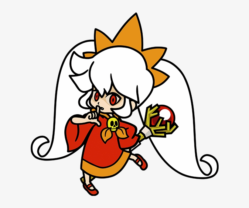 160kib, 750x678, Ashley - Warioware Ashley White Hair, transparent png