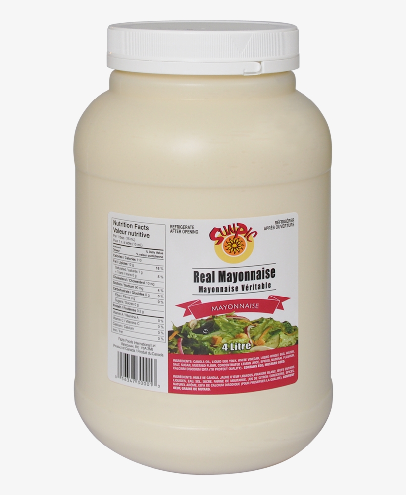 Real Mayonnaise 4lt - Mayonnaise, transparent png