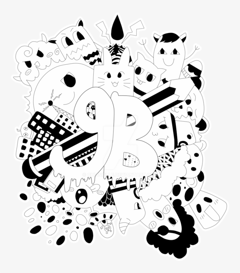 Doodle Drawing Ubisafe B Art By Chrisielle - Art, transparent png