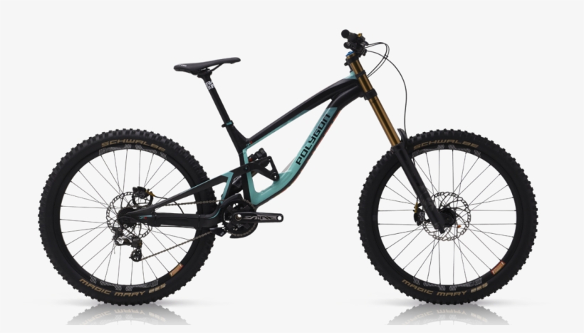 Polygon Bikes Collosus Black Teal Orange Png Bmx Bike - Polygon Collosus Dh9 2018, transparent png