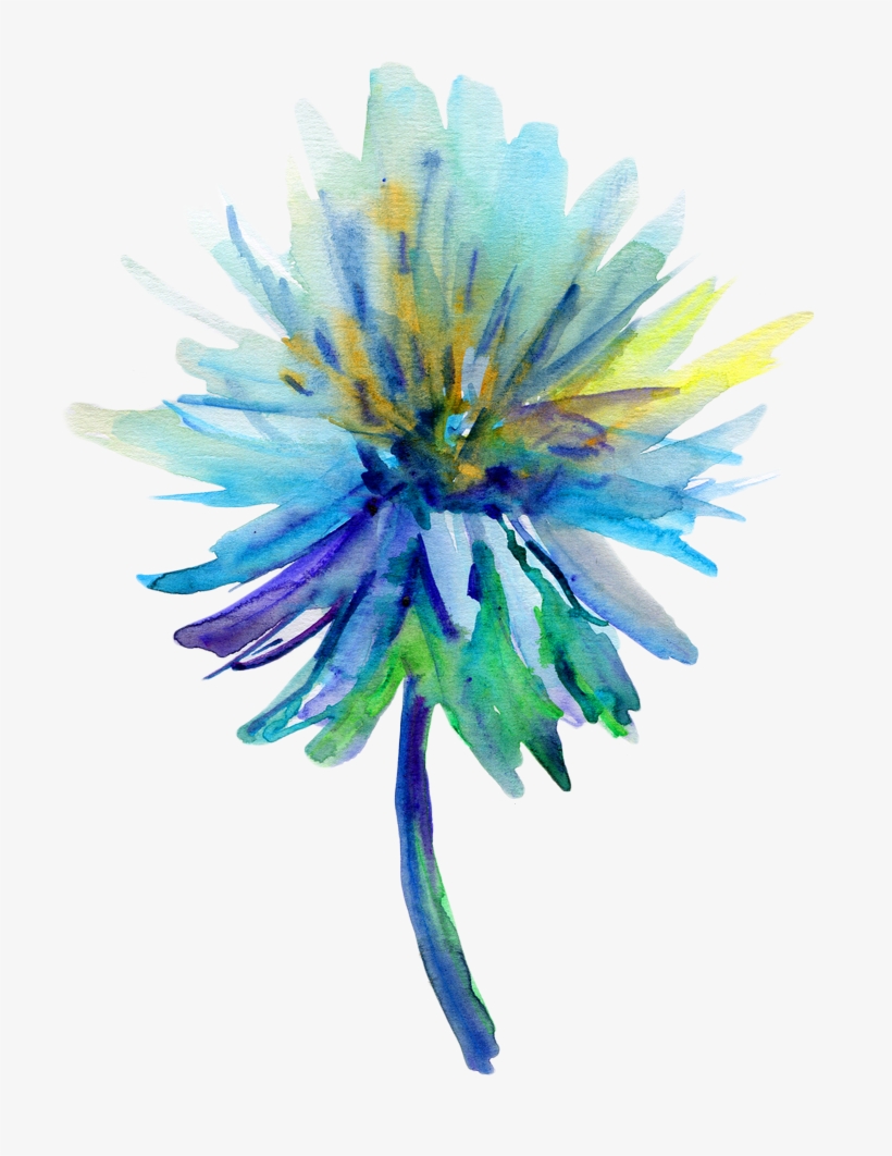 Corporate Responsibility - Teal Watercolor Abstract Flower Png, transparent png
