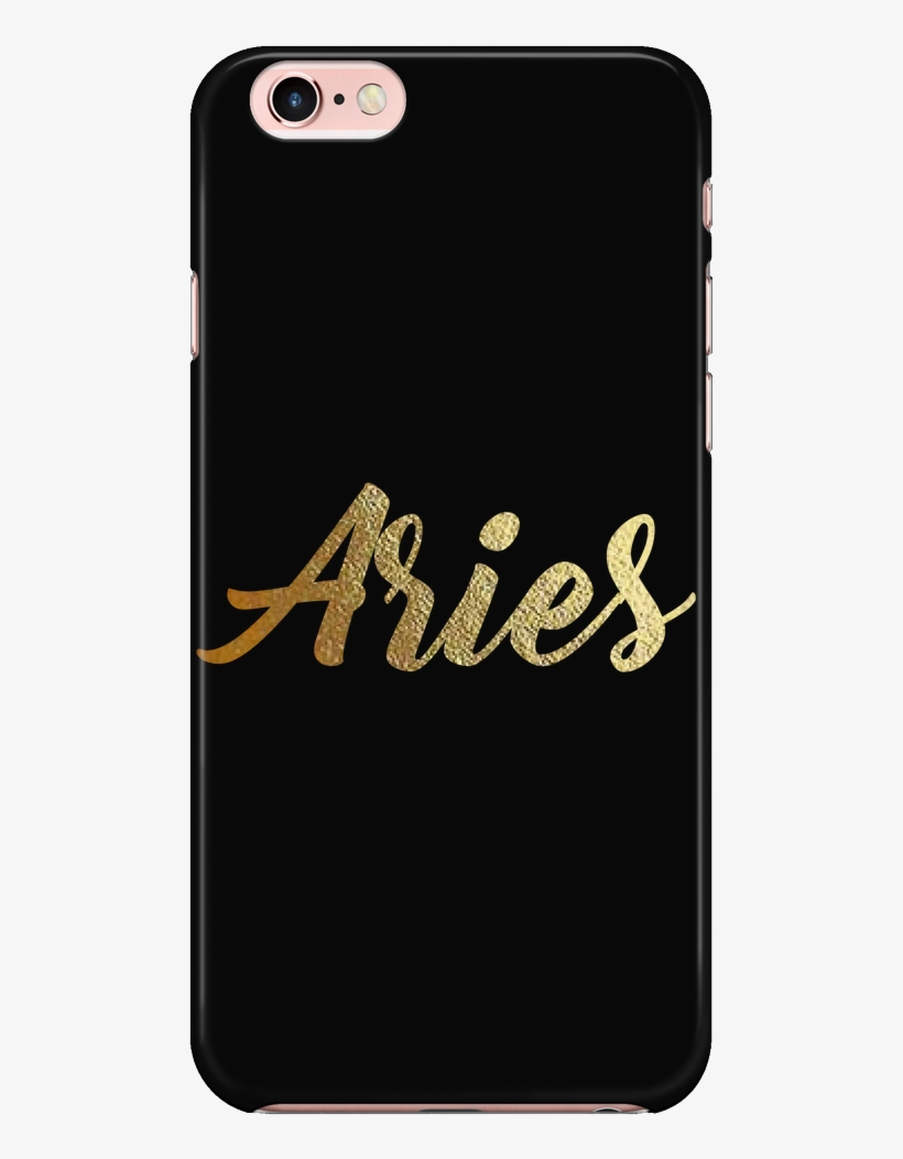 Aries Gold Lettering Iphone 6/6s Phone Case - Iphone, transparent png