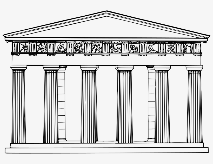 Png Transparent Library Clipart Theseum Medium Image - Ancient Greek Temple Png, transparent png