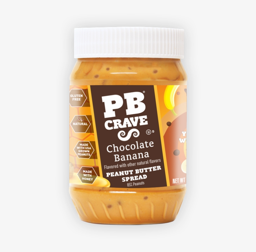 Chocolate Banana - 16oz Jar - Pb Crave Chocolate Chip Cookie Dough, transparent png