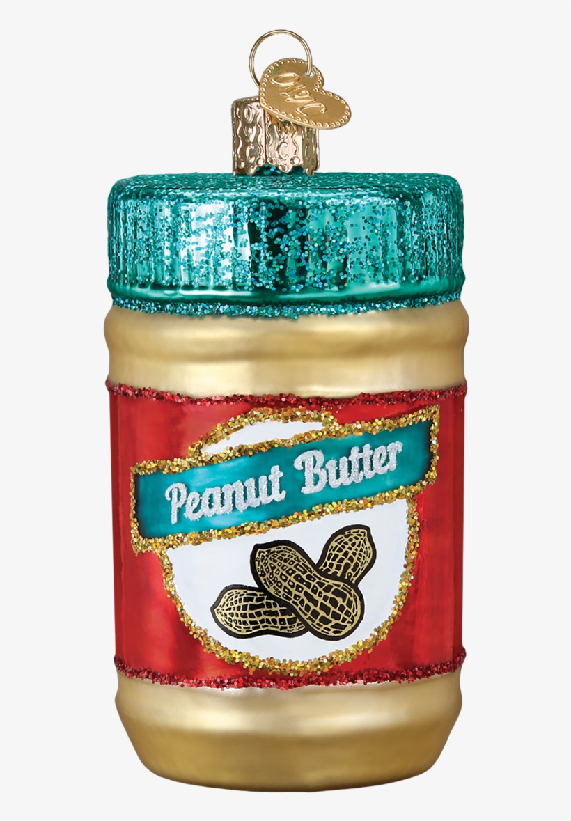 Peanut Butter Jar Glass Ornament - Lucky Mushroom Glass Blown Hanging Christmas Ornament, transparent png