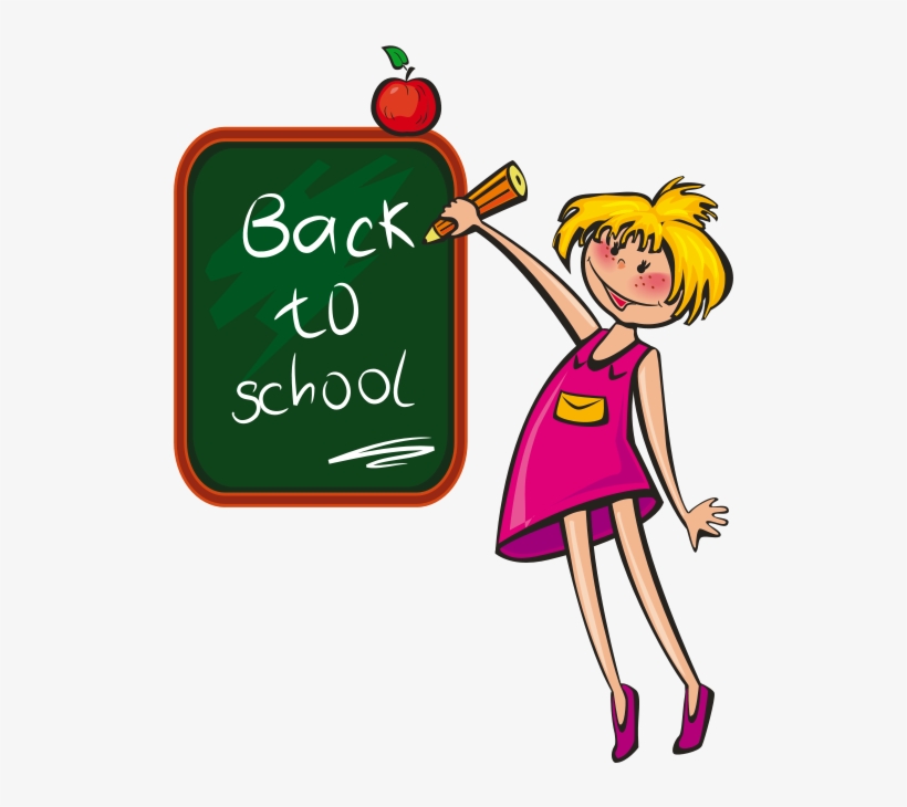A Big Welcome Back To All Students - Back To School Girls Clipart, transparent png