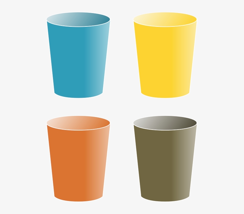 Tumbler, Cup, Glass, Color, Mug, Beaker, Goblet, Tub - Clipart Cups, transparent png