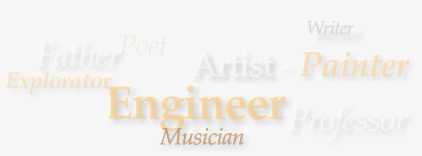 Painter Poet Professor Explorator Engineer Musician - Ivory, transparent png