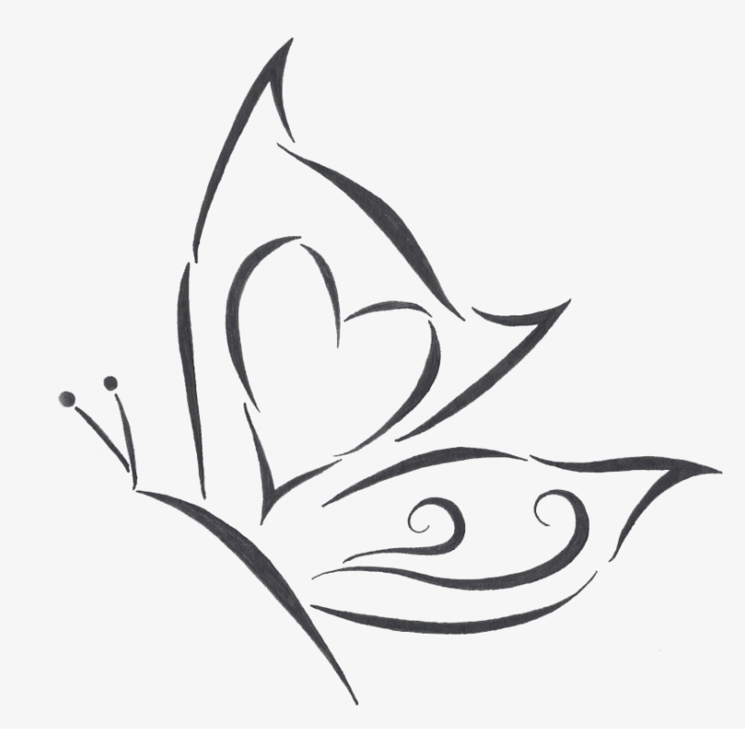 Butterfly - Butterfly Png Black And White, transparent png