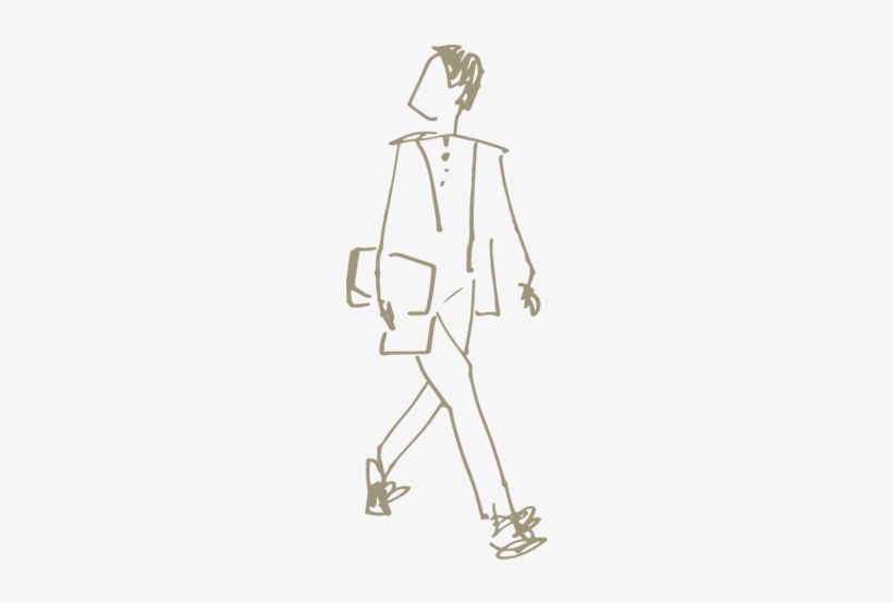 Man Walking Gold - Illustration, transparent png