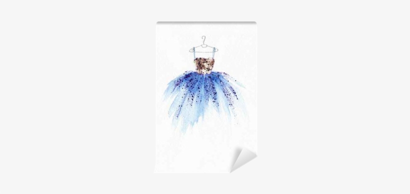 Watercolor Fashion Illustration Wall Mural • Pixers® - Locket, transparent png