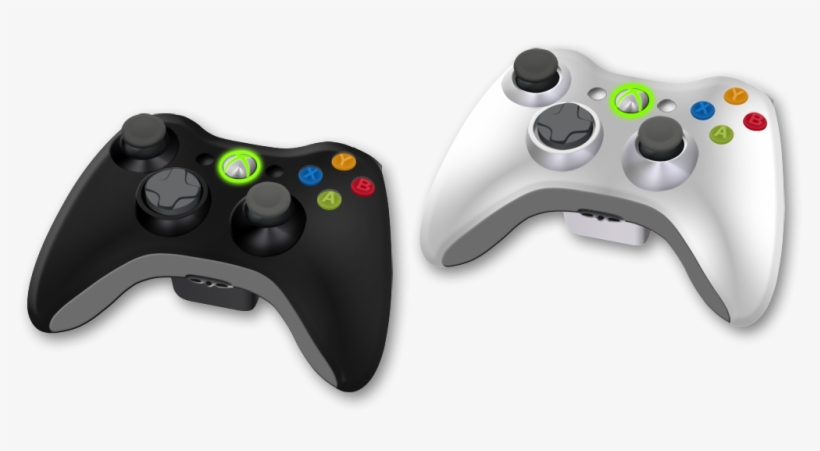 Black Controller One Rocket Cliparts - Xbox 360 Controller Black Vs White, transparent png