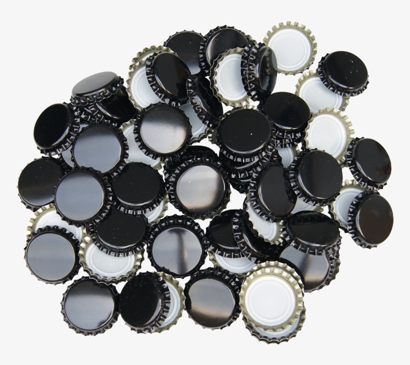 250 Crown Bottle Caps - Black - Home Brew, transparent png