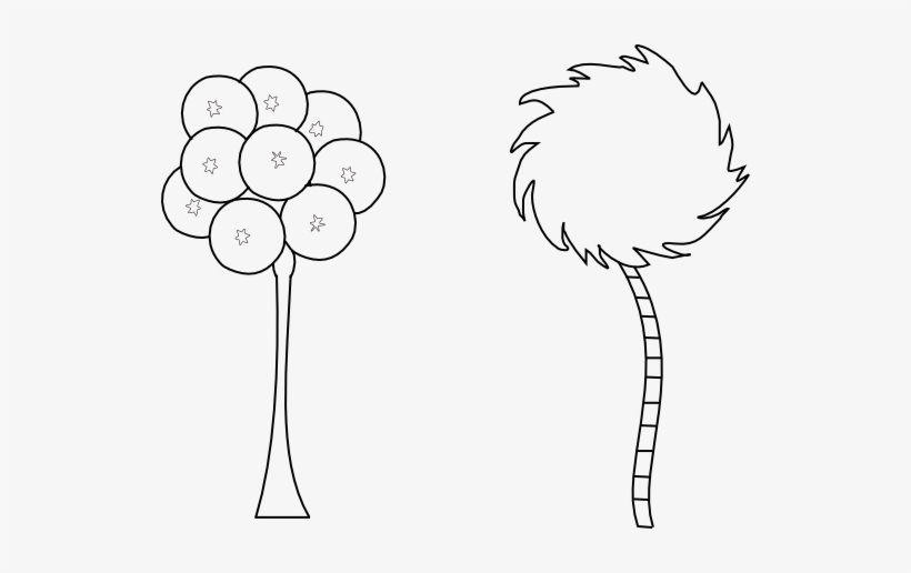 Download Wallpaper Truffula Tree Black And White 530x436 PNG