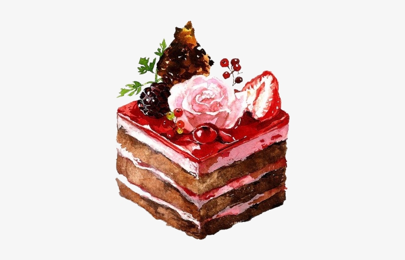 Jpg Dessert Painting Illustration Hand Painted Handpainted - Dessert Watercolor Png, transparent png