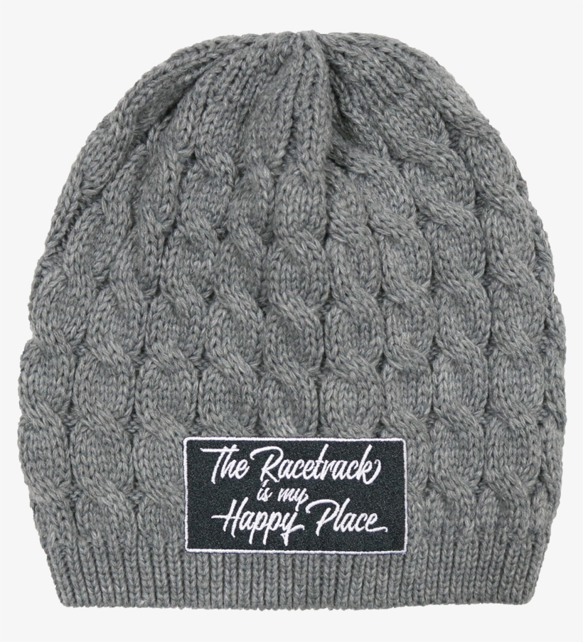The Racetrack Is My Happy Place Women's Embroidered - Embroidered Cable Knit, transparent png