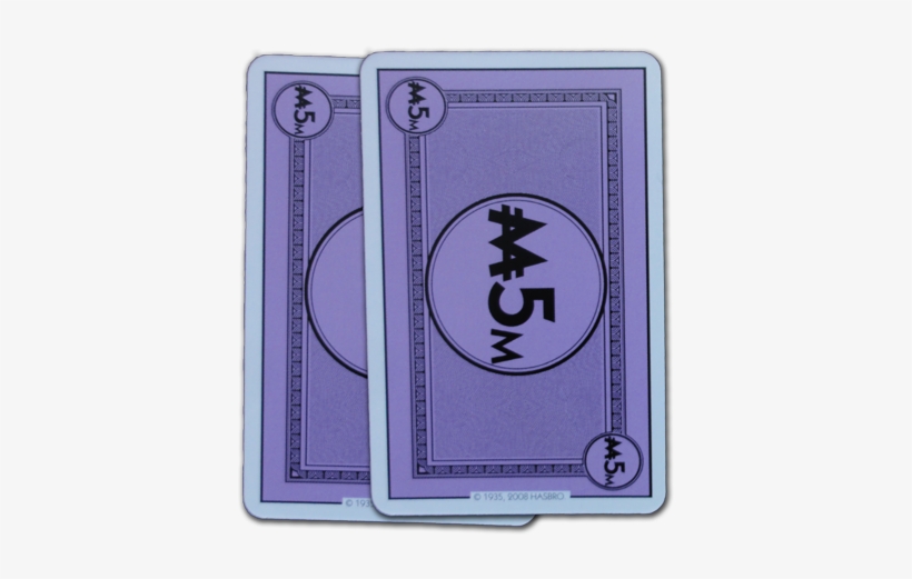 $5m Money Card - Monopoly Deal Cards, transparent png