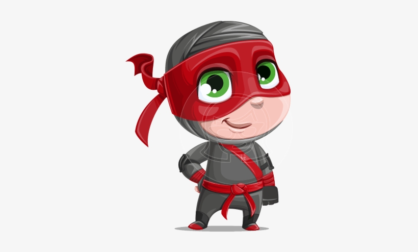 Flat Cartoon Characters Vector - Cartoon Ninja, transparent png