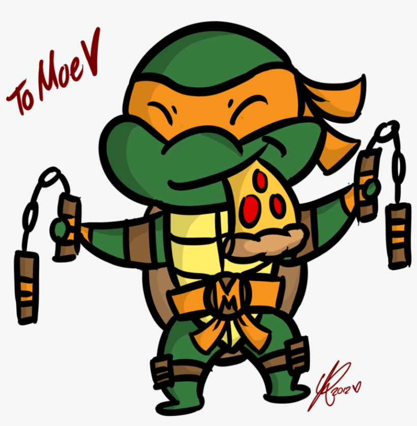 Turtle Clipart Michelangelo - Ninja Turtles Michelangelo Drawings, transparent png
