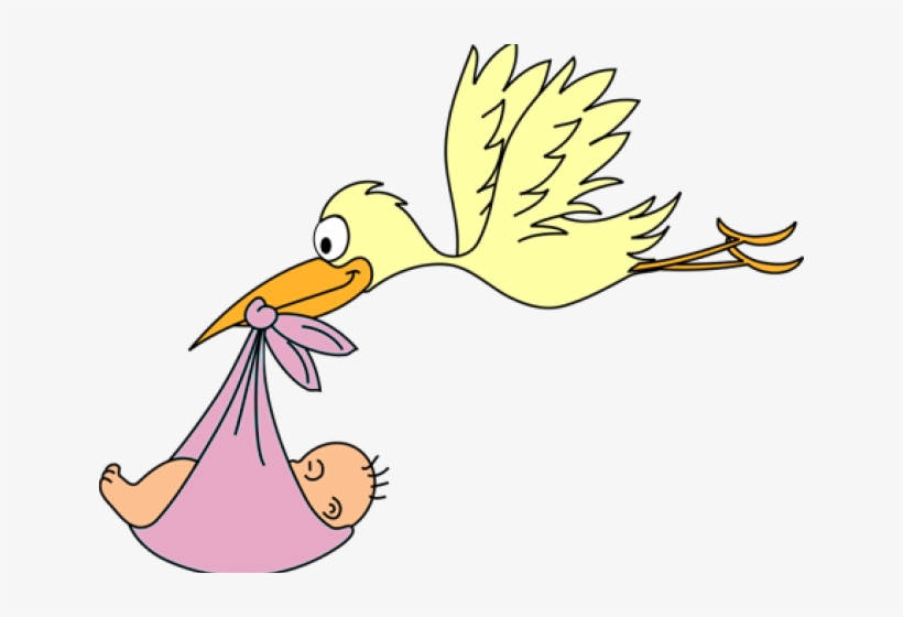 Stork Clipart Dumbo - Baby Being Born Clipart, transparent png
