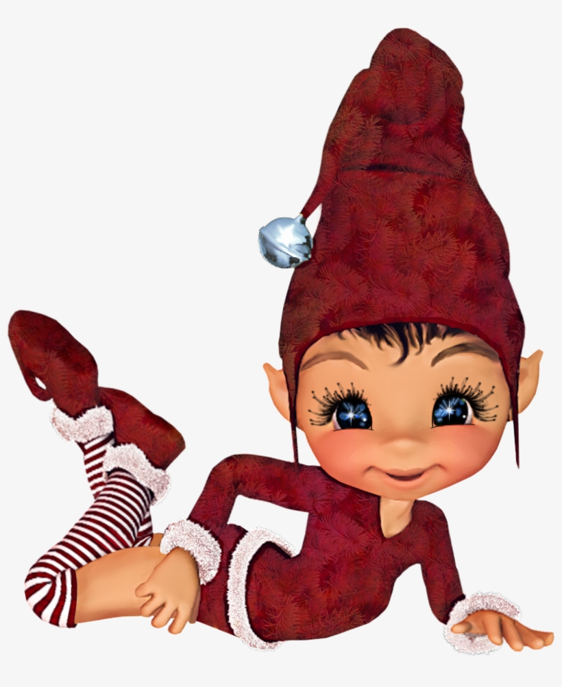 Christmas Elf Blue-silver By Myriadelle On Clipart - Christmas Elf Transparent, transparent png