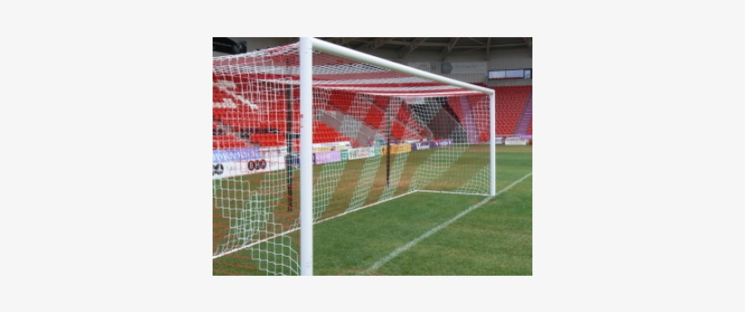 Stadium Soccer Goal Nets - Gestreiftes Fußball Tornetz (7,32x2,44x0,8x2m) Weiß, transparent png