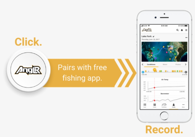 Bullseye Fishing Tracker Click Record - Iphone, transparent png