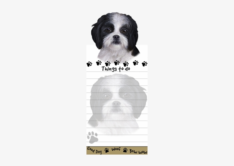 Shih Tzu Black Puppy List Stationery Notepad - Shih Tzu Pet Lovers Magnetic To-do List Pad And Easy, transparent png