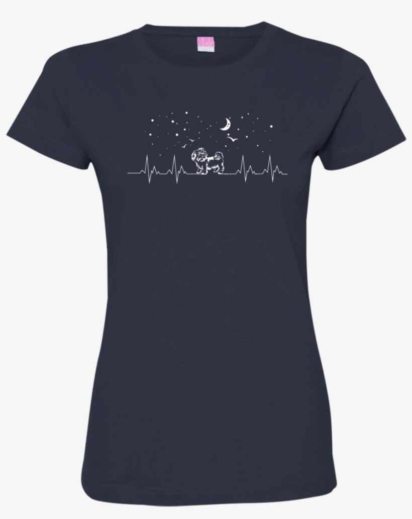 Shih Tzu Blink - Dog Heartbeat Ladies' Premium T-shirt, transparent png