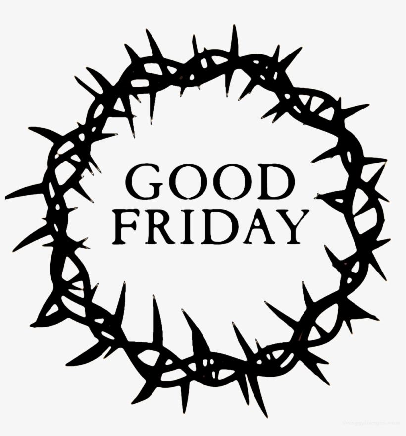 Good Friday Images Black And White - Терновый Венок Рисунок, transparent png