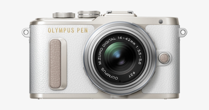 Pen E Pl8 White Body With 14 42mm Iir Silver Lens - Olympus Pen E Pl8 Body, transparent png