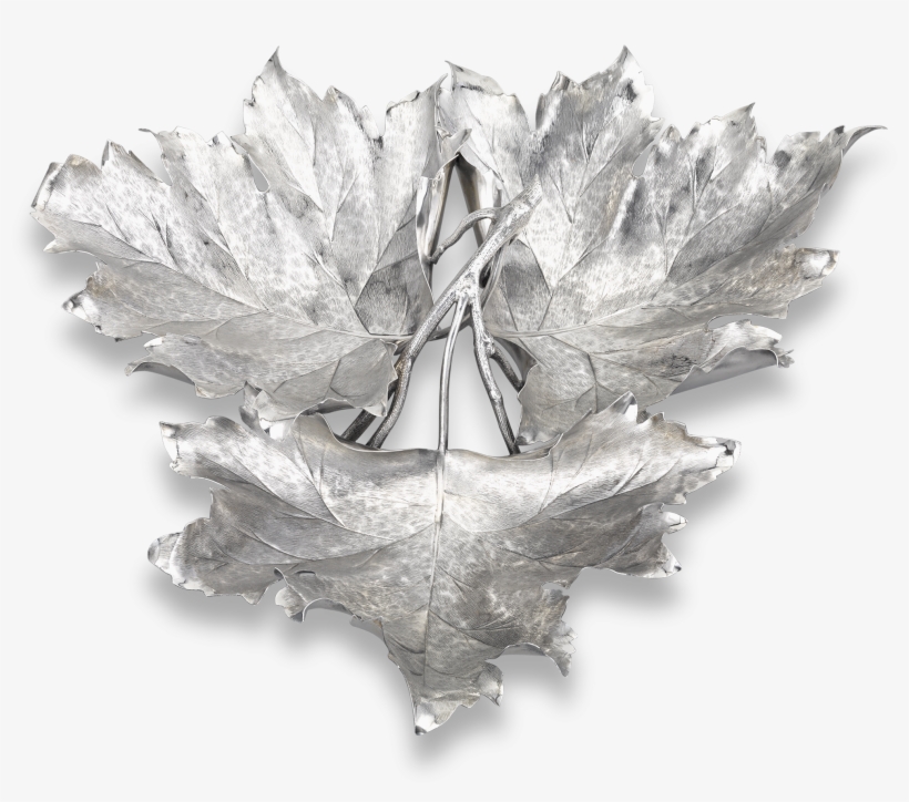 Maple Leaf Sterling Silver Serving Dish By Buccellati - Maple Leaf, transparent png