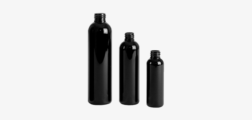 Black Plastic Bottles, transparent png