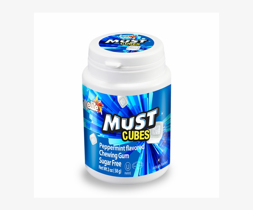 Elite Must Gum Cubes Peppermint 58g - Elite Must Chewing Gum, transparent png