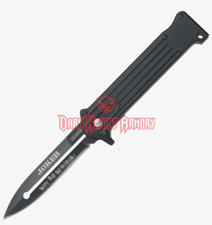 Quote The Joker Black Folding Knife - Ferro Magnesium Fire Starter - Bushcraft Firesteel, transparent png
