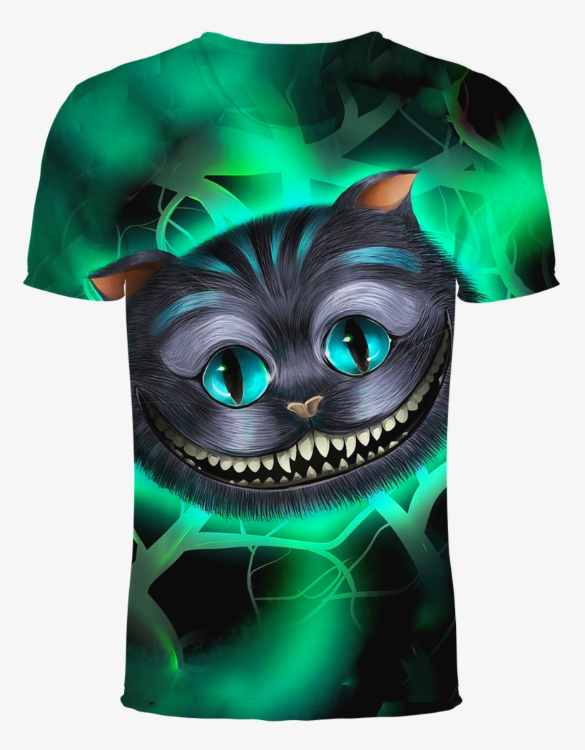 Cheshire Cat Alice In Wonderland 3d T-shirt - Cheshire Cat, transparent png