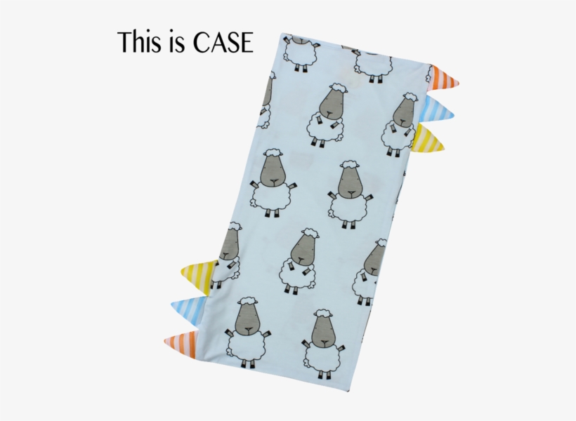 Bed-time Buddy Case Blue Big Sheepz With Stripe Tag - Color, transparent png