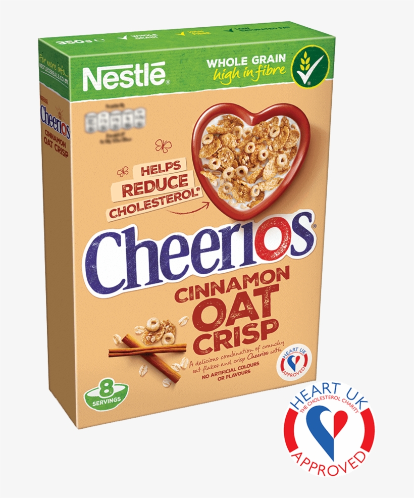 Cheerios Nutrition Label Uk Besto Blog Png Heart Cheerios - Nestle Cheerios Cinnamon Oat Crisp, transparent png