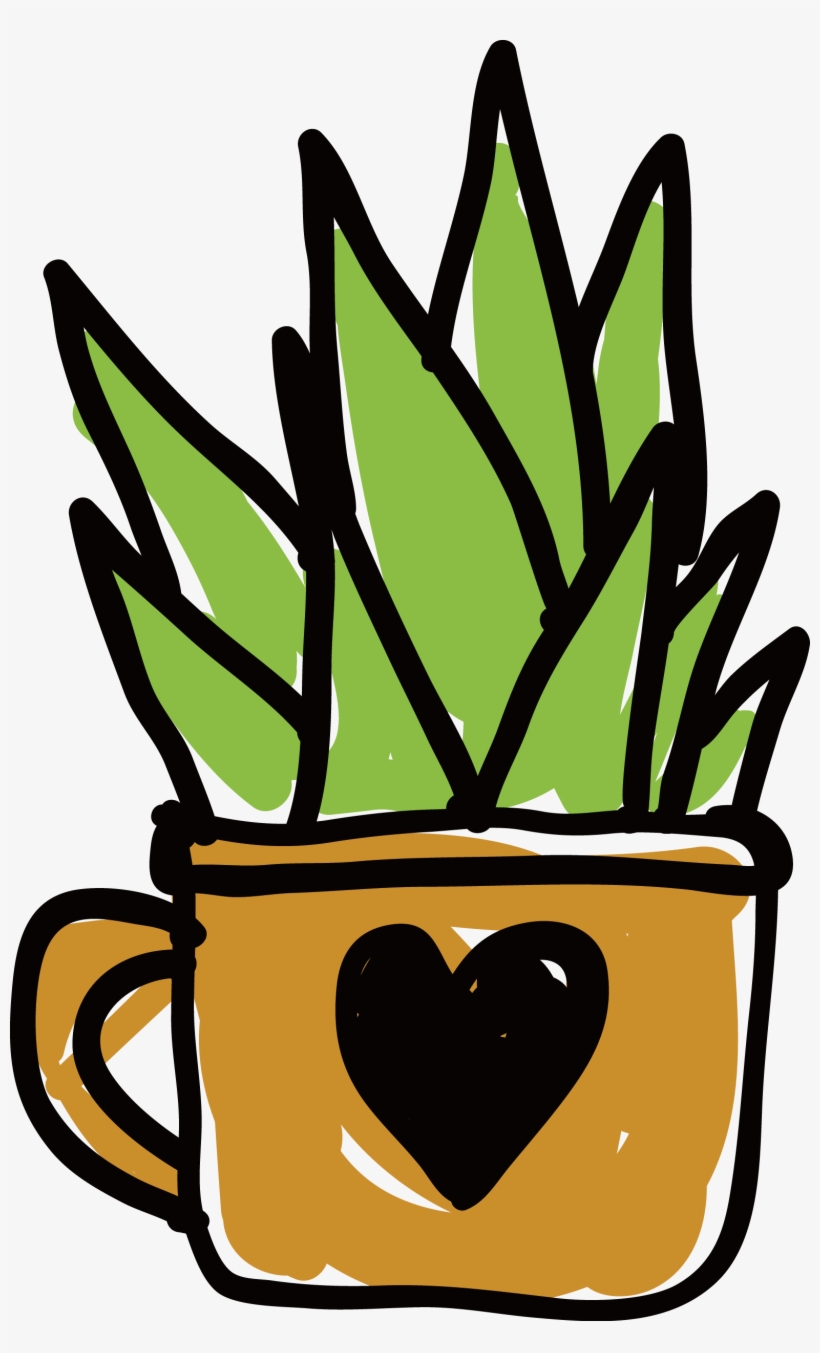 Clipart Clip Art Customized Love Planted Cactus Transprent - Illustration, transparent png