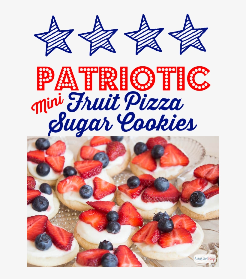 Patriotic Mini Fruit Pizza Recipe - Patriotic Fruit Pizza, transparent png